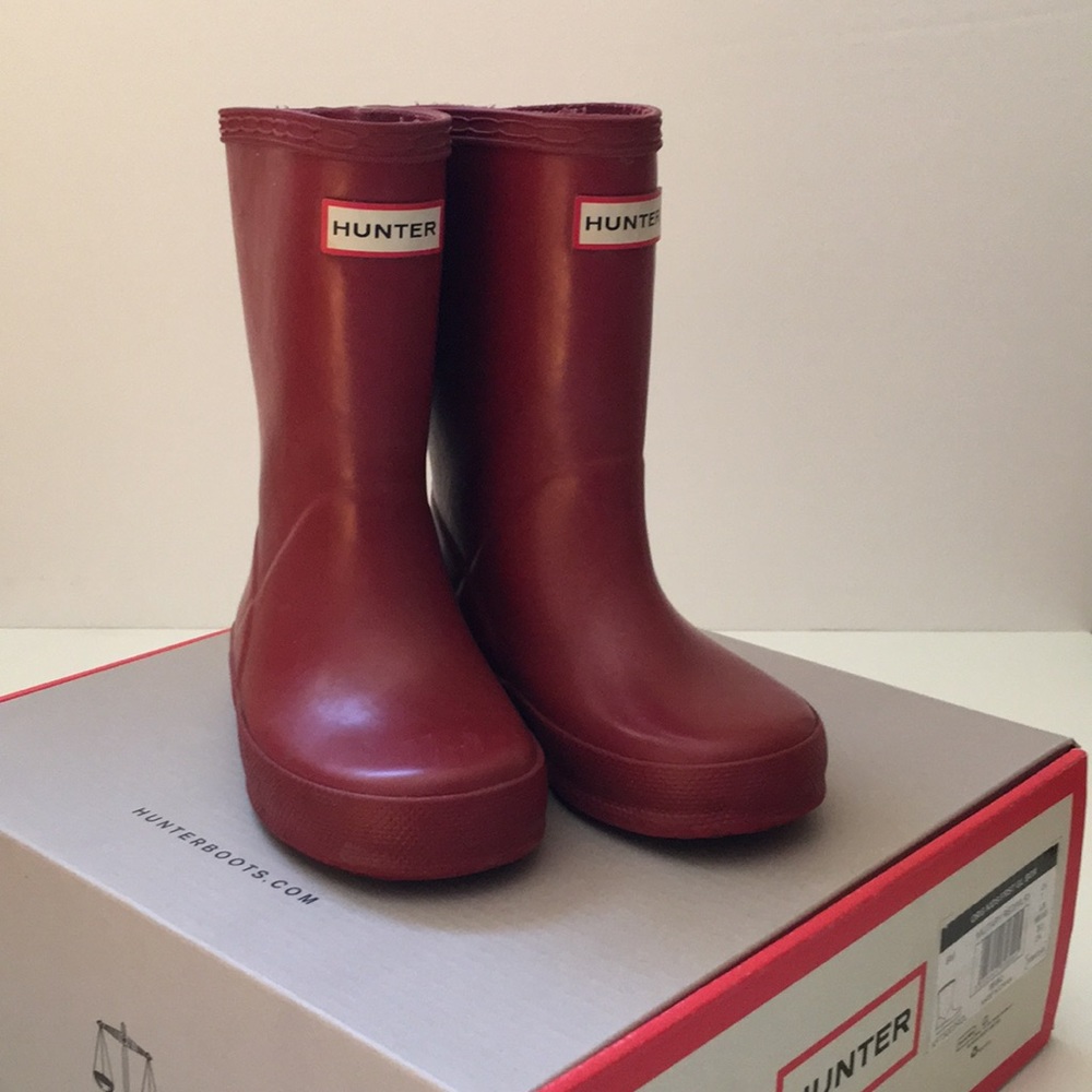 Red Hunter Rain boots - toddler
